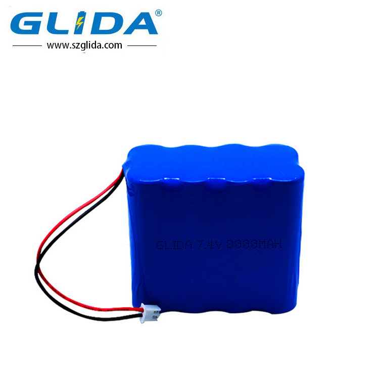 customized size 7.4v 8000mah lithium ion battery pack 18650 China Manufacturer