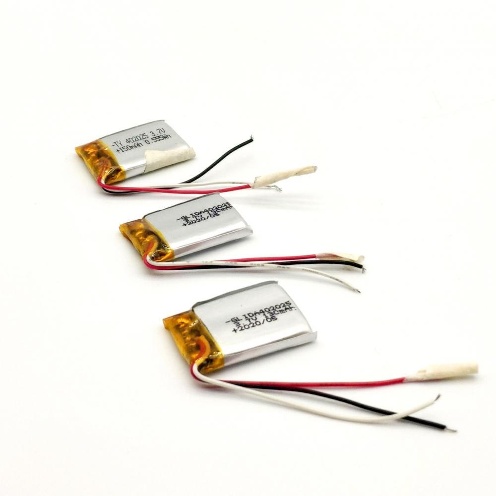 402025 3.7V 130mah lithium iron battery polymer custom size China Manufacturer