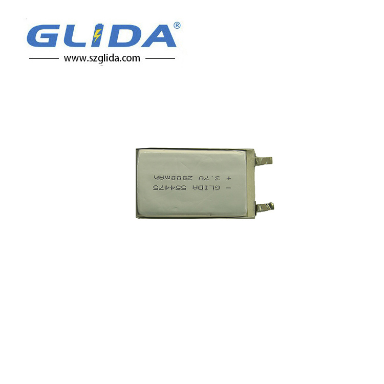 3.7V 2000mAh Rechargeable Lithium Polymer battery 554475 China Manufacturer