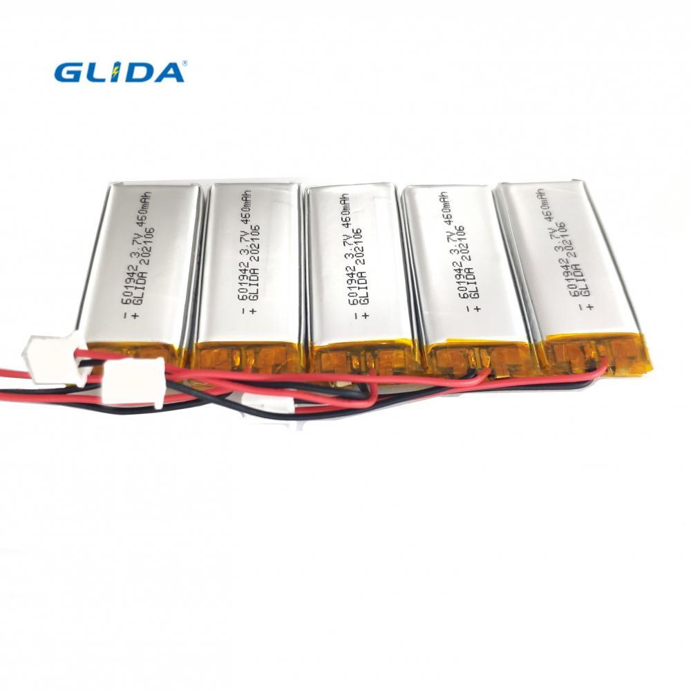 rechargeable polymer battery 601942 450mah 3.7V for watch China Manufacturer