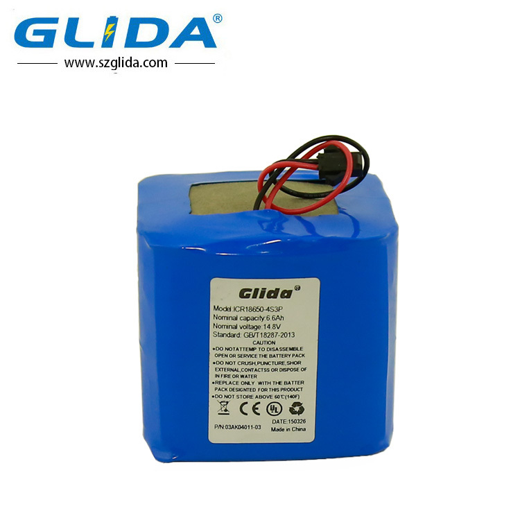4s3p 18650 li-ion 14.8v 6600mah in battery Pack China Manufacturer
