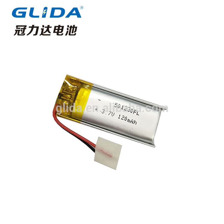rechargeable 501230 3.7v Li-polymer battery 120mah China Manufacturer