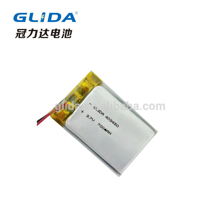 Top quality customizable 3.7V 403450 700mah Li-polymer battery China Manufacturer