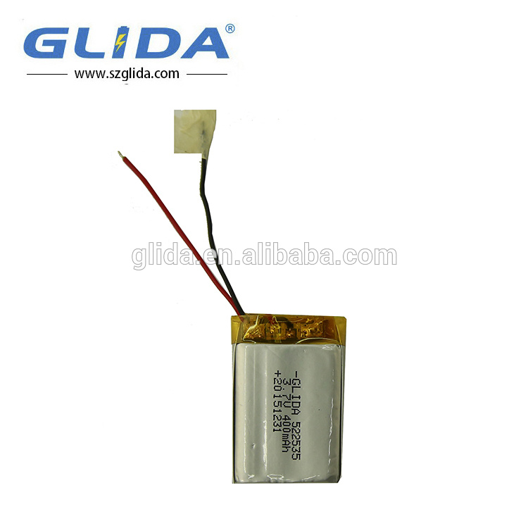 customizable 3.7v rechargeable 400mah Li-polymer battery China Manufacturer