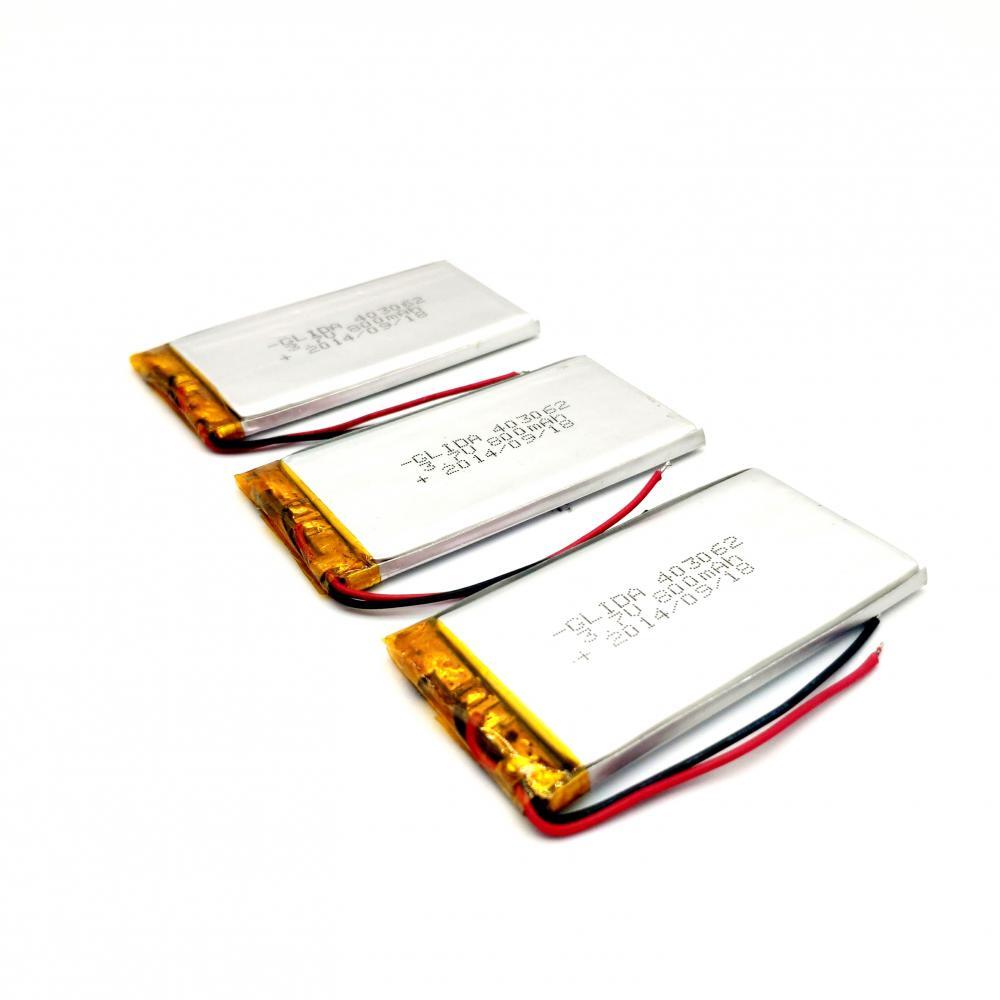 Custom design polymer batteries 3.7V 403062 800mah factory China Manufacturer