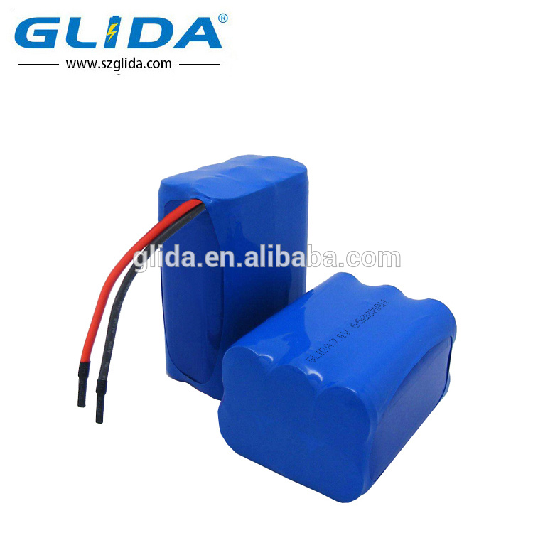 7.4v 6600mah lithium ion battery pack for headlamp and LED light 2S3P China Manufacturer