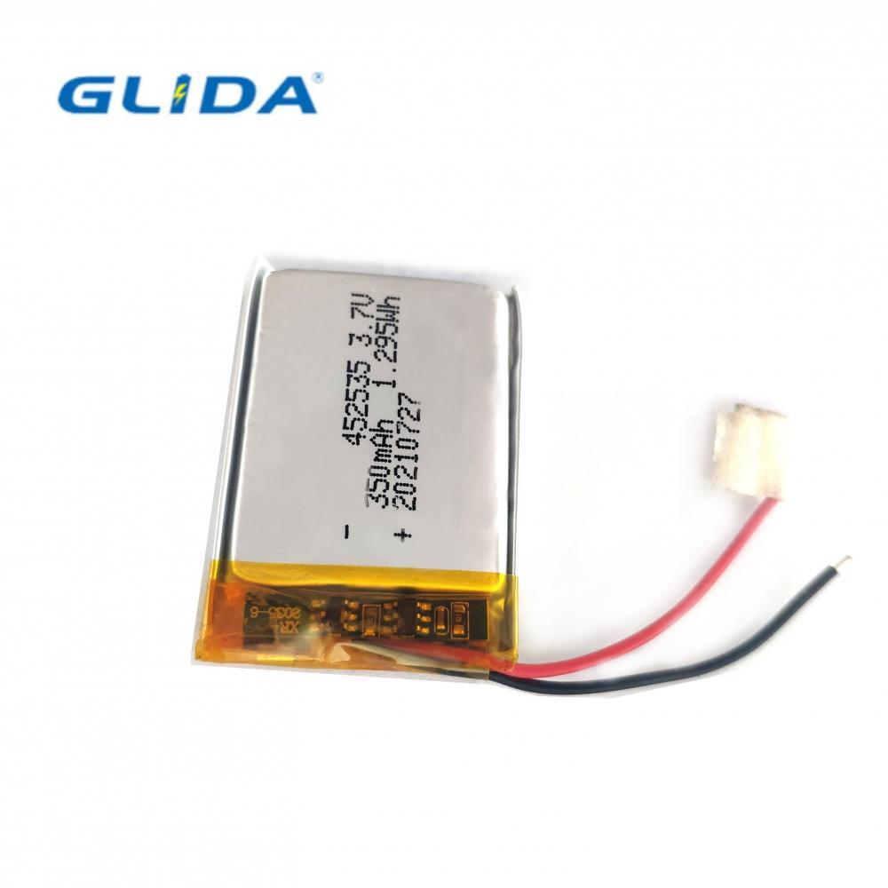 lithium polymer battery 452535 3.7V 350mah for light watch China Manufacturer