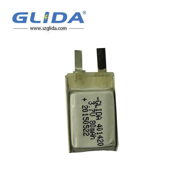 customized 3.7V 80mAh Lipo battery Lithium  401420 China Manufacturer