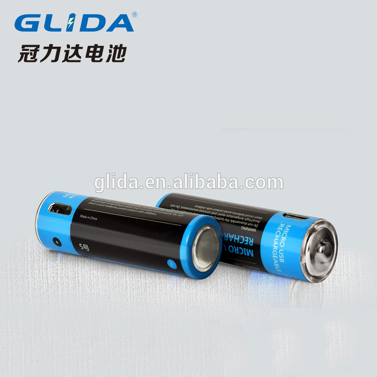 Micro USB AAA Battery 1.5V rechargeable AA battery 400mah China Manufacturer