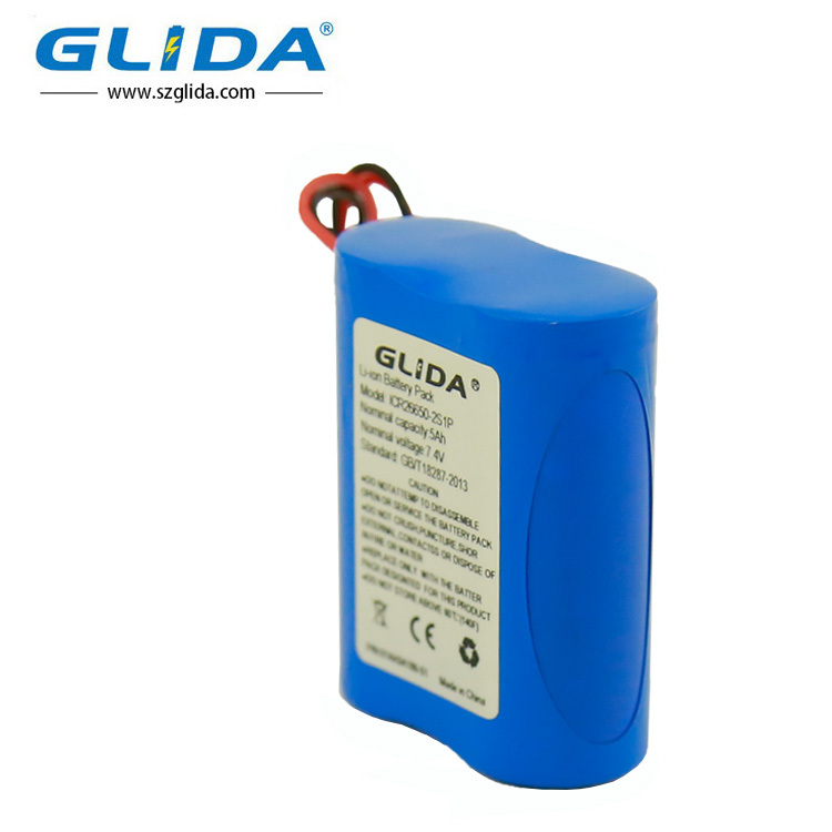 auto batteries ICR26650 2s1p 7.4v li-ion battery pack 5ah for car China Manufacturer