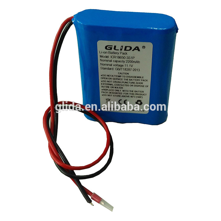 Rechargeable 11.1V 2200mAh 18650 li-ion ion battery pack China Manufacturer