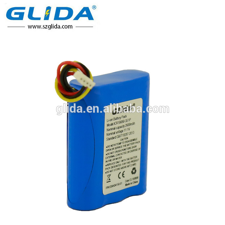 Rechargeable battery pack 18650 11.1V 2600mAh China Manufacturer