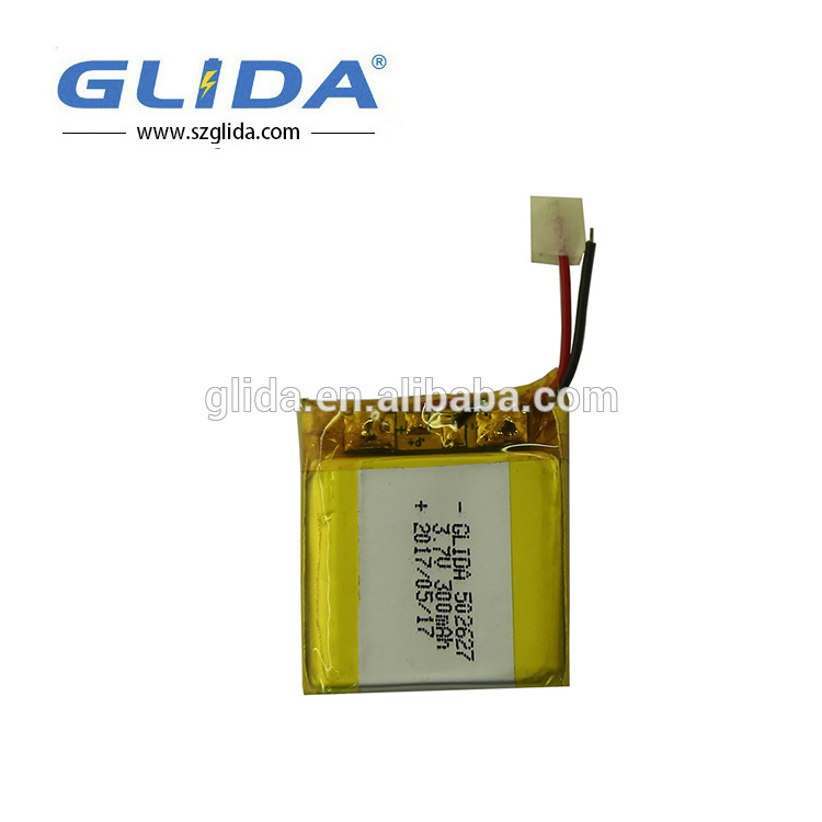 Custom Rechargeable lipo battery 300mah 3.7v battery 502627 China Manufacturer