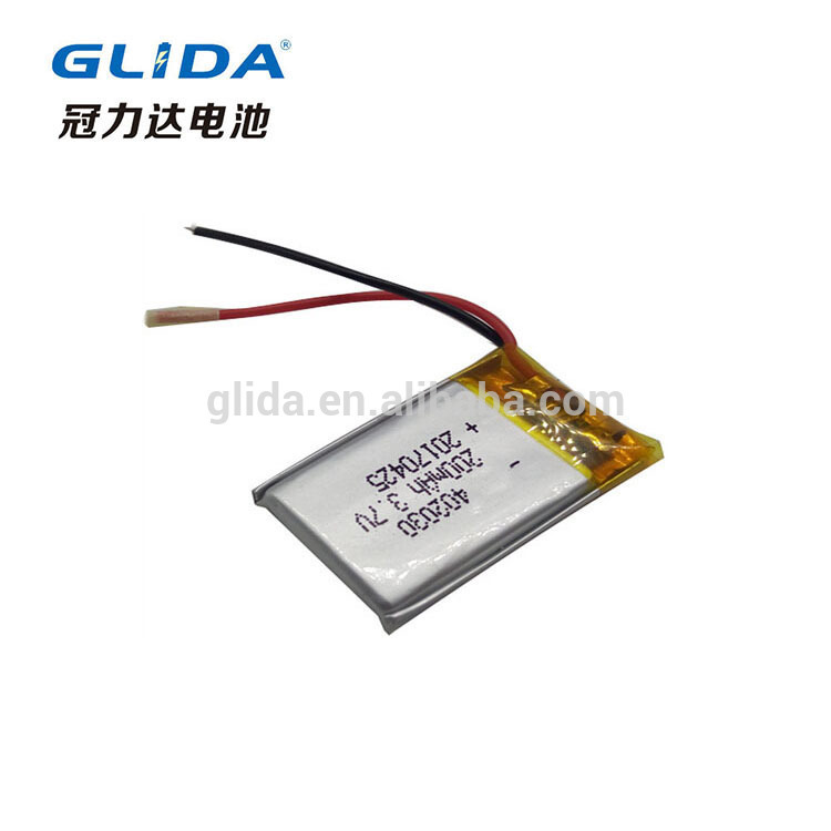 small 3.7V 200mAh Lithium polymer battery 402030 China Manufacturer