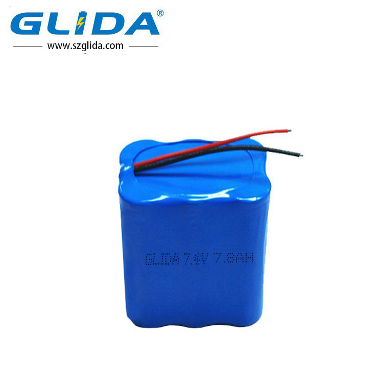 rechargeable li-ion battery pack 18650 2s3p 7.4 bateria 4400mah 6600mah China Manufacturer