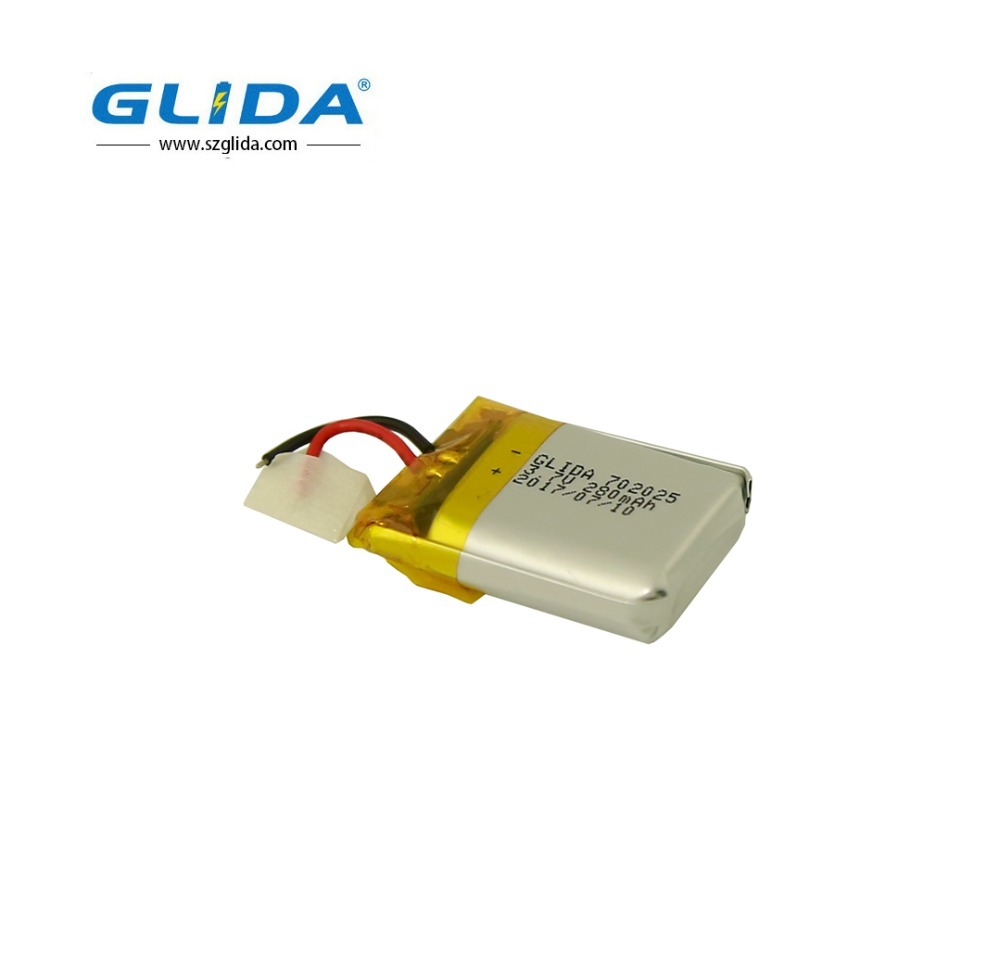 Hot sell lithium battery 702025 3.7v 280mah China Manufacturer
