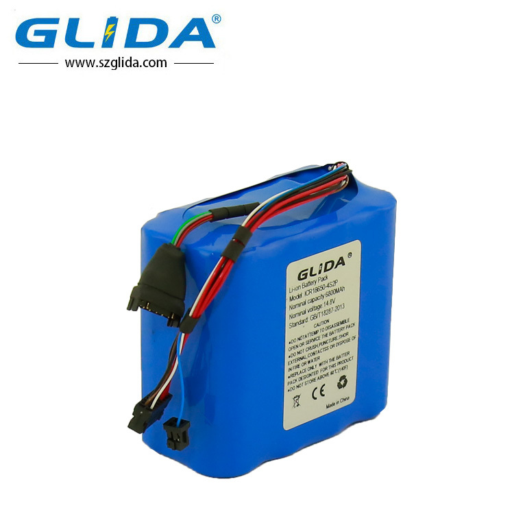 Custom 4S2P Rechargeable 18650 li ion battery pack 14.8v 4400mah 5200mah 6800mah China Manufacturer