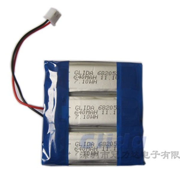 High capacity 12 v lithium-ion polymer battery 640 mah China Manufacturer