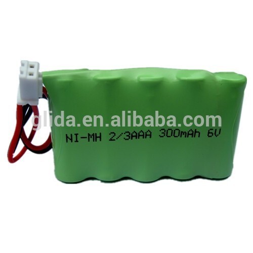 NiMH 2/3AAA 300mAh 6V Battery Pack China Manufacturer