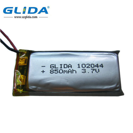 Large Capacity Polymer Battery with 102044 3.7V 850mAh China Manufacturer